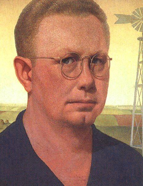 Grant Wood Self Portrait  bdfhbb oil painting picture